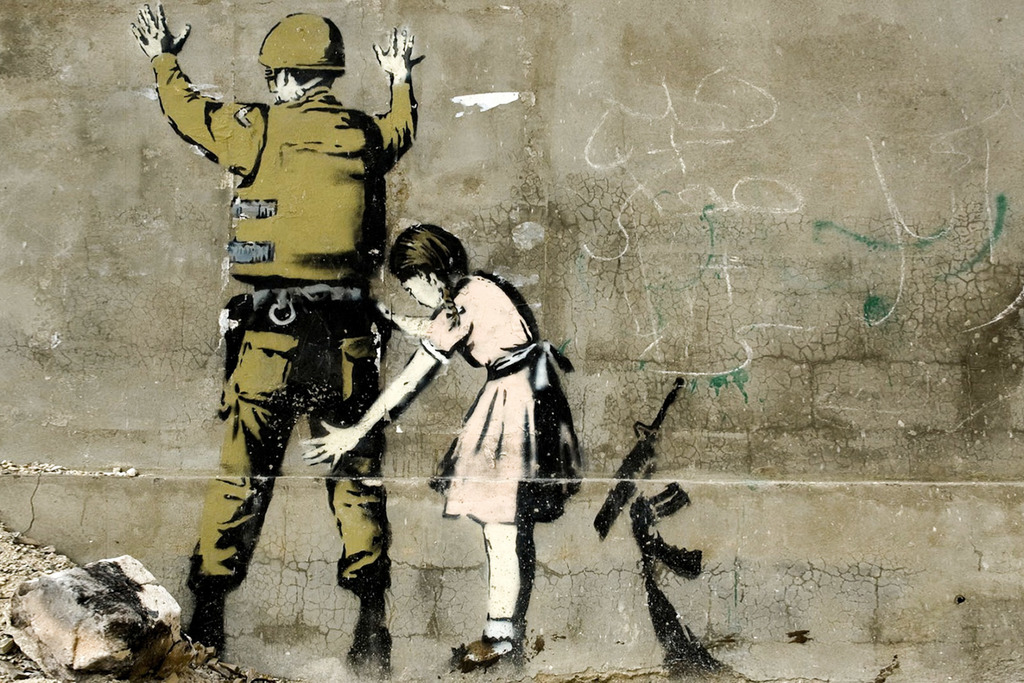 Banksy Girl and Soldier